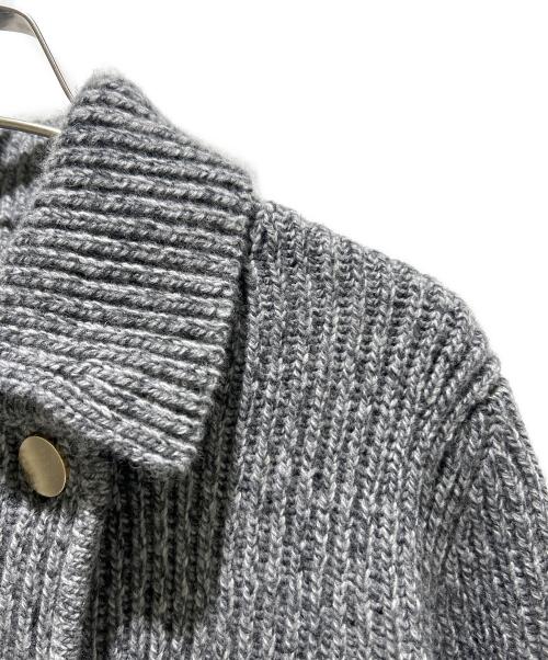 ANAYI（アナイ）ANAYI (アナイ) カラーミックスボクシージャケットカーディガン グレー サイズ:38の古着・服飾アイテム