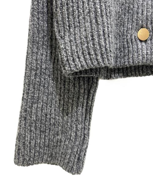 ANAYI（アナイ）ANAYI (アナイ) カラーミックスボクシージャケットカーディガン グレー サイズ:38の古着・服飾アイテム