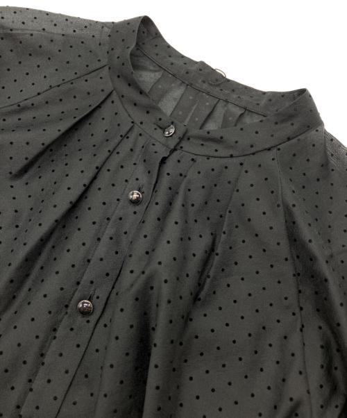 ANAYI（アナイ）ANAYI (アナイ) ドットオーガンジーリボンブラウス ブラック サイズ:38の古着・服飾アイテム