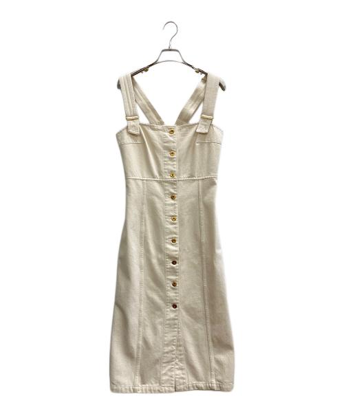 patou（パトゥ）Patou (パトゥ) ダンガリードレスワンピース アイボリー サイズ:36の古着・服飾アイテム