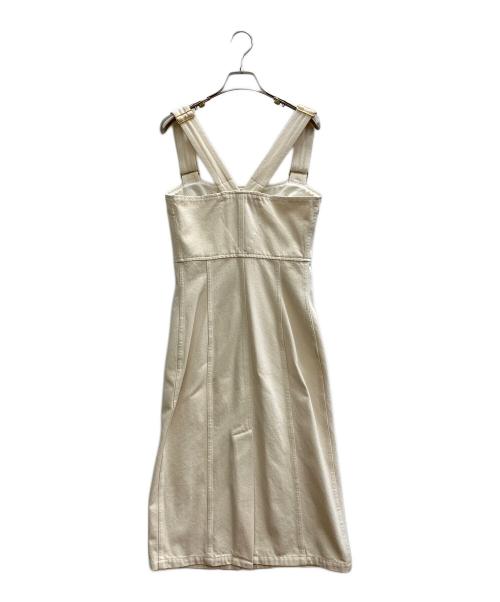 patou（パトゥ）Patou (パトゥ) ダンガリードレスワンピース アイボリー サイズ:36の古着・服飾アイテム
