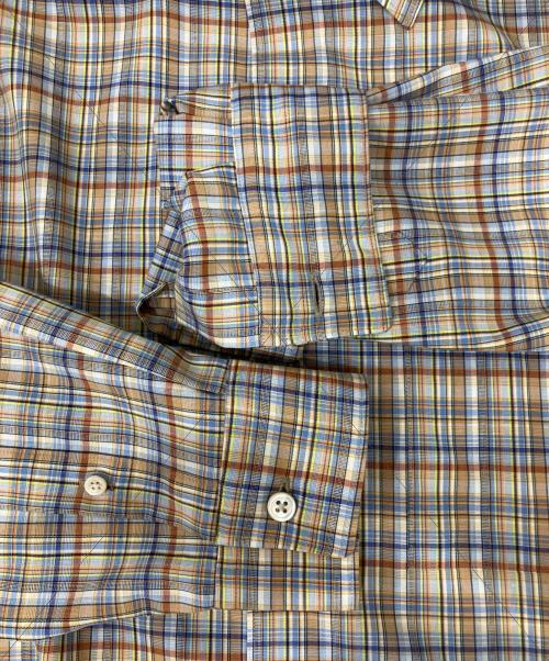 AURALEE（オーラリー）AURALEE (オーラリー) WASHABLE SUPER LIGHT WOOL CHECK SHIRTS ブラウン サイズ:3の古着・服飾アイテム