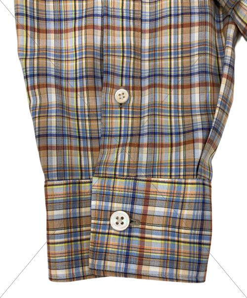 AURALEE（オーラリー）AURALEE (オーラリー) WASHABLE SUPER LIGHT WOOL CHECK SHIRTS ブラウン サイズ:3の古着・服飾アイテム