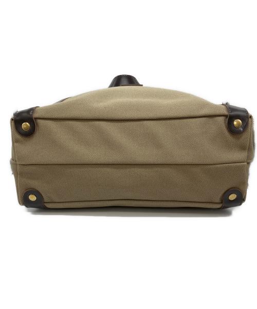 GLENROYAL（グレンロイヤル）GLENROYAL (グレンロイヤル) レザーキャンバストートバッグ ブラウン×カーキの古着・服飾アイテム