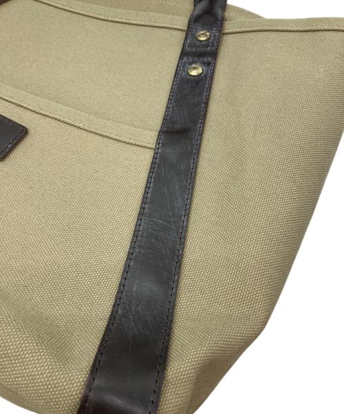 GLENROYAL（グレンロイヤル）GLENROYAL (グレンロイヤル) レザーキャンバストートバッグ ブラウン×カーキの古着・服飾アイテム