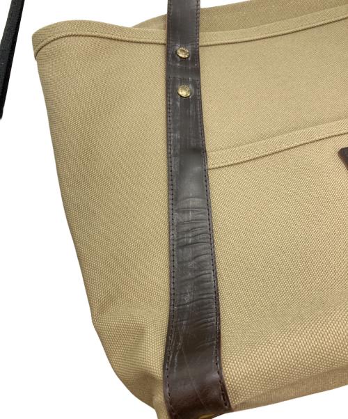 GLENROYAL（グレンロイヤル）GLENROYAL (グレンロイヤル) レザーキャンバストートバッグ ブラウン×カーキの古着・服飾アイテム