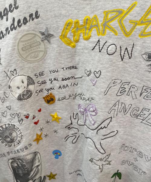 COACH（コーチ）COACH (コーチ) スケッチ プリント クルーネック スウェットシャツ グレー サイズ:Sの古着・服飾アイテム