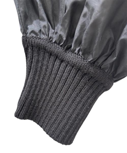 MaxMara（マックスマーラ）MaxMara (マックスマーラ) VITTOR タフタスリーブウール  ニットドレス ブラック サイズ:Sの古着・服飾アイテム