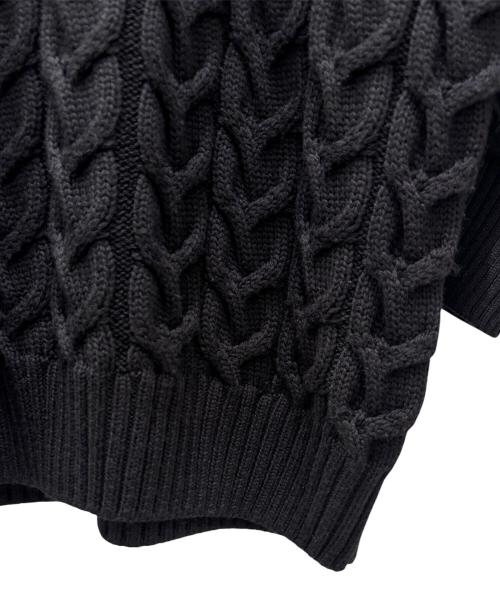 MaxMara（マックスマーラ）MaxMara (マックスマーラ) VITTOR タフタスリーブウール  ニットドレス ブラック サイズ:Sの古着・服飾アイテム