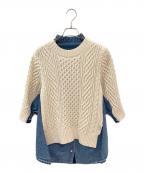 sacaiサカイ）の古着「Denim Knit Combo」｜アイボリー