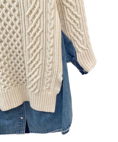 sacai（サカイ）sacai (サカイ) Denim Knit Combo アイボリー サイズ:2の古着・服飾アイテム