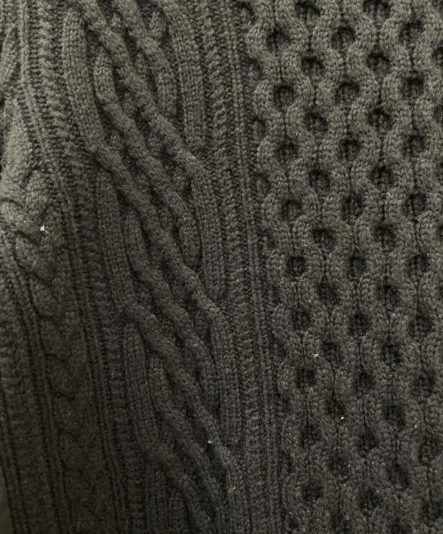 sacai（サカイ）sacai (サカイ) ドッキング ウール ニット シャツ ブラウス ブラック サイズ:2の古着・服飾アイテム