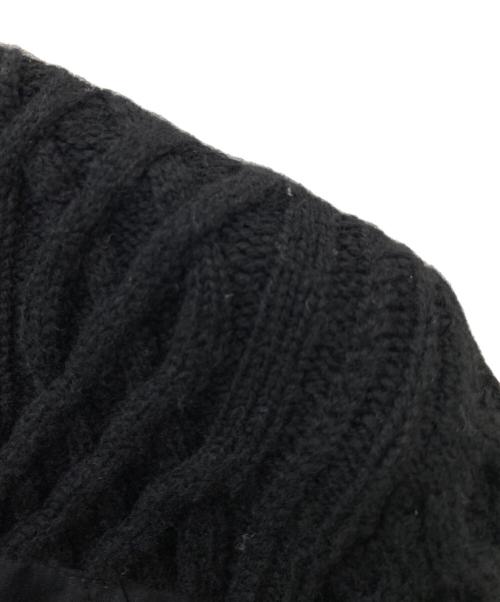 sacai（サカイ）sacai (サカイ) ドッキング ウール ニット シャツ ブラウス ブラック サイズ:2の古着・服飾アイテム