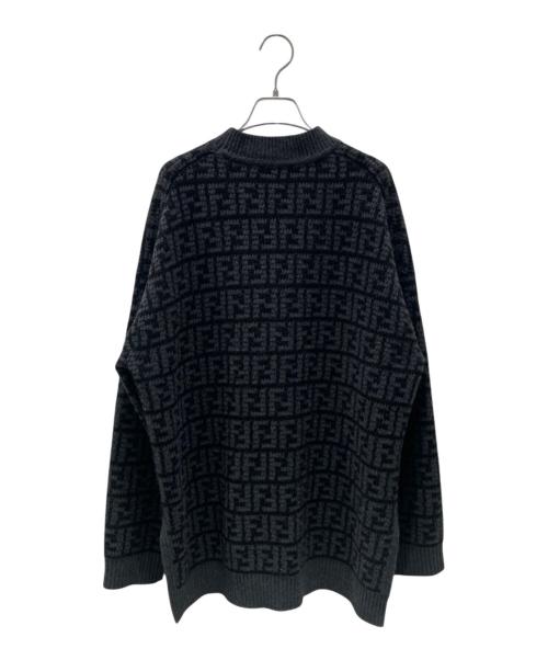 FENDI（フェンディ）FENDI (フェンディ) FFロゴ ズッカ柄 カシミヤ 長袖ニット グレー サイズ:38の古着・服飾アイテム