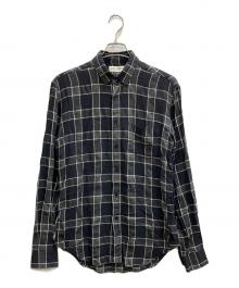 Saint Laurent Paris（サンローランパリ）の古着「チェックシャツ」｜ブラック