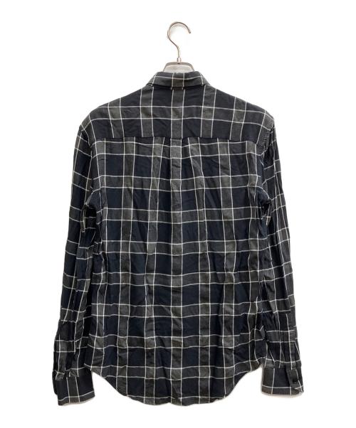 Saint Laurent Paris（サンローランパリ）Saint Laurent Paris (サンローランパリ) チェックシャツ ブラック サイズ:38の古着・服飾アイテム