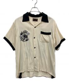 テーラー東洋（テーラートウヨウ）の古着「SUKA BOWLING SHIRT」｜ベージュ×ブラック
