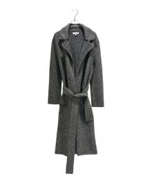 MADISON BLUE（マディソンブルー）の古着「HEATHER BELTED KNIT COAT ヘザーベルテッドニット コート　MB184-8004」｜グレー