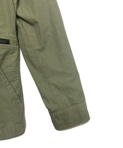 STONE ISLAND（ストーンアイランド）STONE ISLAND (ストーンアイランド) コンパスパッチ ジップアップオーバーサイズシャツジャケット オリーブ サイズ:Ｍの古着・服飾アイテム