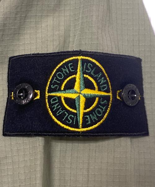 STONE ISLAND（ストーンアイランド）STONE ISLAND (ストーンアイランド) コンパスパッチ ジップアップオーバーサイズシャツジャケット オリーブ サイズ:Ｍの古着・服飾アイテム