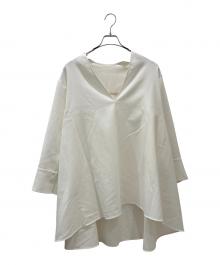 LE PHIL（ル フィル）の古着「Vネックブラウス」｜ホワイト