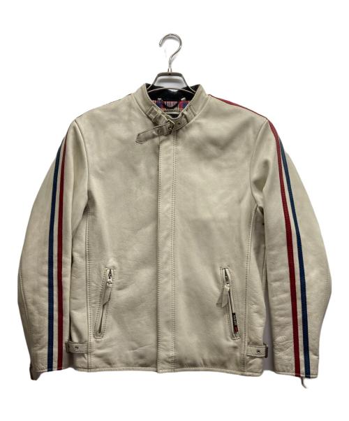 Schott（ショット）Schott (ショット) クラシックレーサージャケット アイボリー サイズ:Ⅼの古着・服飾アイテム