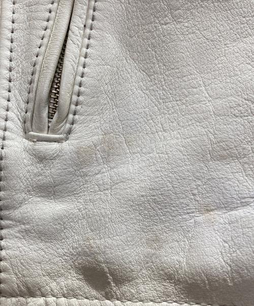 Schott（ショット）Schott (ショット) クラシックレーサージャケット アイボリー サイズ:Ⅼの古着・服飾アイテム