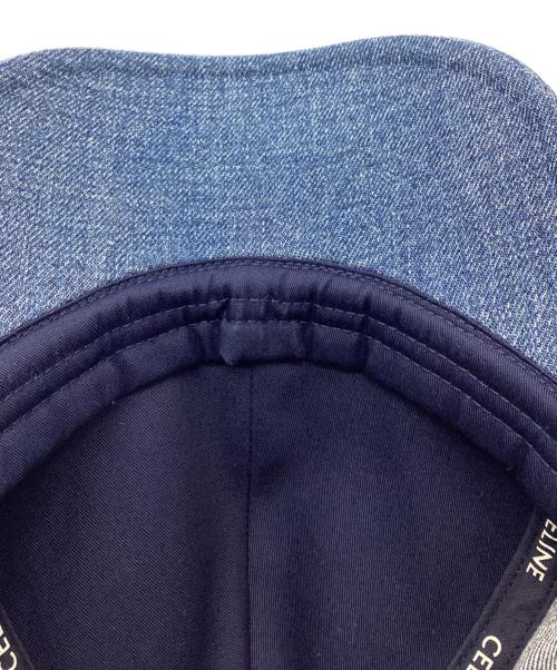 CELINE（セリーヌ）CELINE (セリーヌ) トリオンフ ベースボールキャップ インディゴ サイズ:Sの古着・服飾アイテム