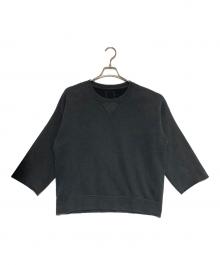 VISVIM（ビズビム）の古着「JUMBO SB SWEAT 3/4  DMGD BLACK」｜ブラック