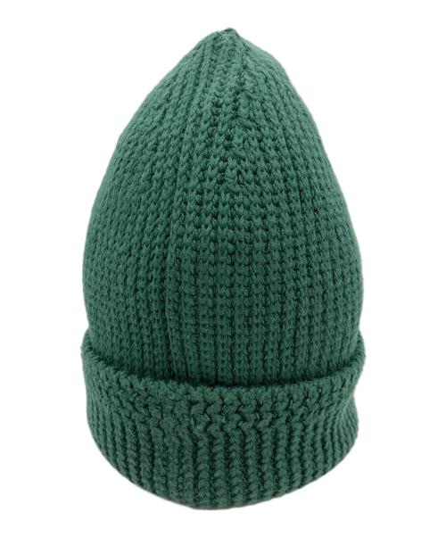 VISVIM（ビズビム）VISVIM (ビズビム) KNIT BEANIE (COTTON) グリーン サイズ:Freeの古着・服飾アイテム