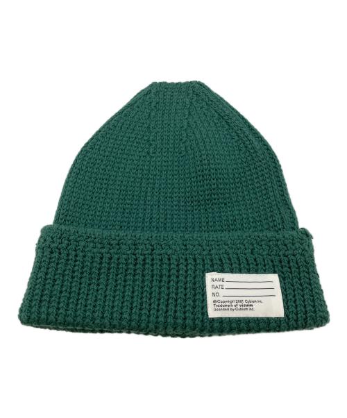 VISVIM（ビズビム）VISVIM (ビズビム) KNIT BEANIE (COTTON) グリーン サイズ:Freeの古着・服飾アイテム