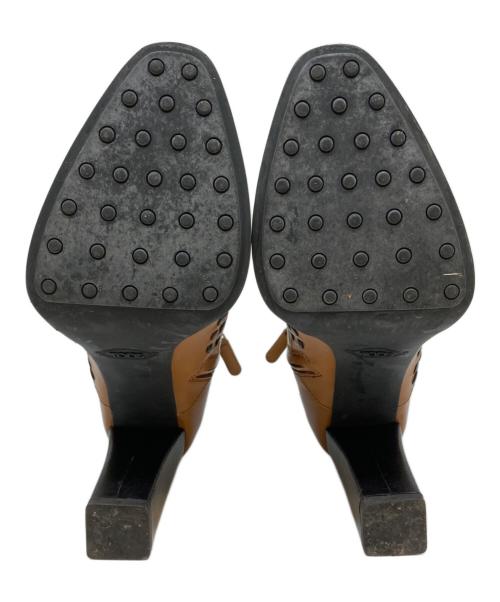 TOD'S（トッズ）TOD'S (トッズ) ステッチアンクルブーツ ブラウン サイズ:SIZE 38の古着・服飾アイテム