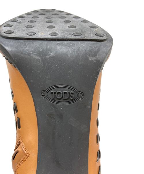 TOD'S（トッズ）TOD'S (トッズ) ステッチアンクルブーツ ブラウン サイズ:SIZE 38の古着・服飾アイテム