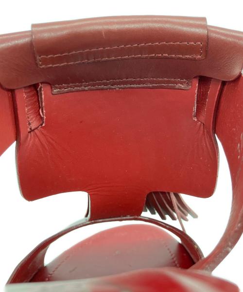 TOD'S（トッズ）TOD'S (トッズ) レザータッセルサンダル レッド サイズ:371/2の古着・服飾アイテム