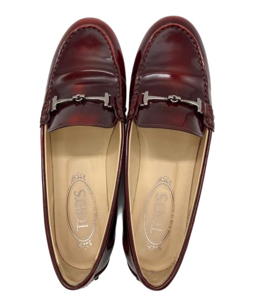 TOD'S（トッズ）TOD'S (トッズ) ビットローファー レッド サイズ:37 1/2の古着・服飾アイテム
