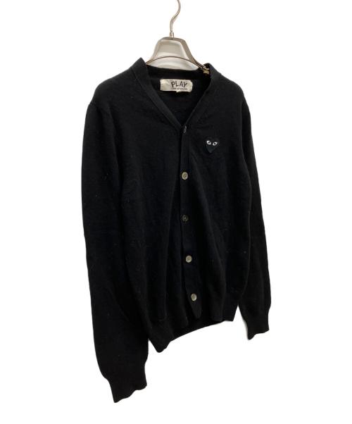 PLAY COMME des GARCONS（プレイコムデギャルソン）PLAY COMME des GARCONS (プレイコムデギャルソン) ニットカーディガン ブラック サイズ:Sの古着・服飾アイテム