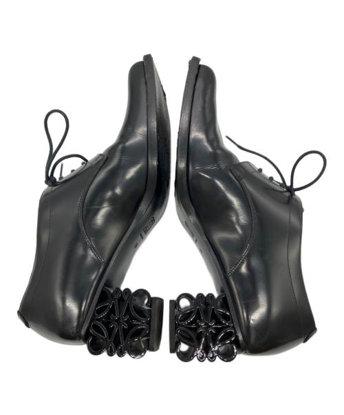 LOEWE（ロエベ）LOEWE (ロエベ) スクエアトゥーアナグラムヒールシューズ ブラック サイズ:35の古着・服飾アイテム