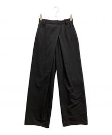 CLANE×MINAMI TANAKA（クラネ×ミナミ タナカ）の古着「TUCK HERRINGBONE SLACKS」｜ブラック