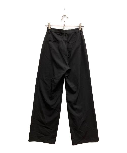 CLANE（クラネ）CLANE (クラネ) MINAMI TANAKA (ミナミ タナカ) TUCK HERRINGBONE SLACKS ブラック サイズ:1の古着・服飾アイテム