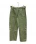 MAISON KITSUNE (メゾンキツネ) Belted Denim Pants Relaxed Cargo Jeans オリーブ サイズ:29 未使用品：15000円