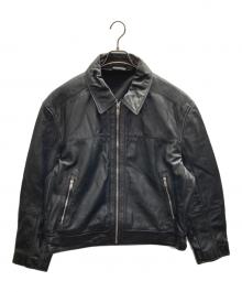 ZARA（ザラ）の古着「レザージャケットボクシーフィット」｜ブラック