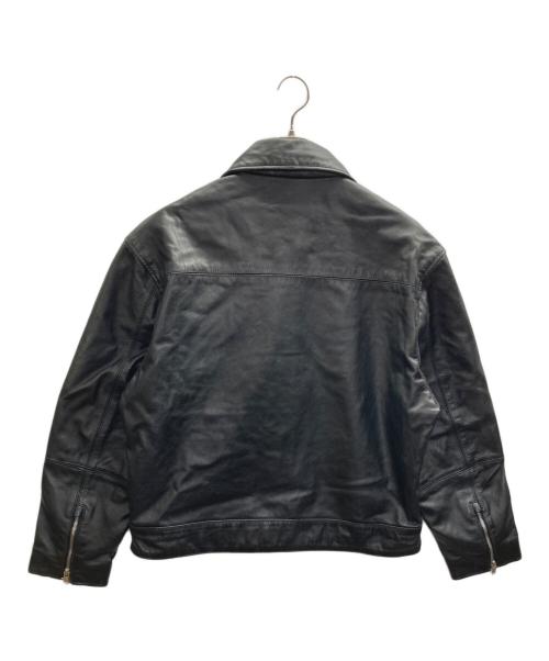 ZARA（ザラ）ZARA (ザラ) レザージャケットボクシーフィット ブラック サイズ:XLの古着・服飾アイテム
