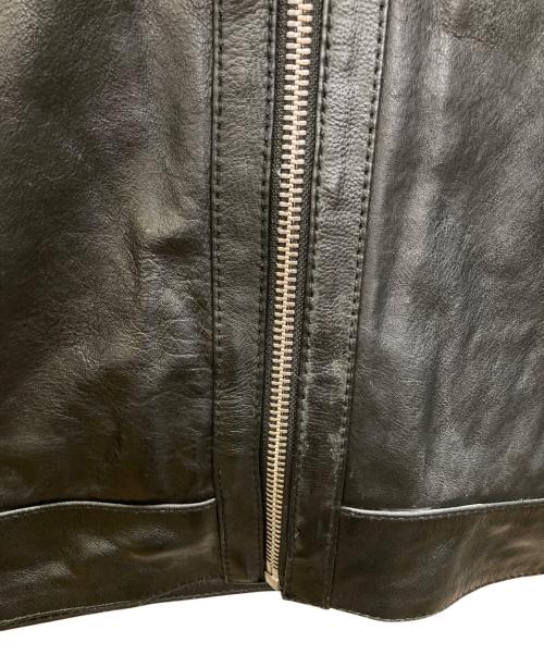 ZARA（ザラ）ZARA (ザラ) レザージャケットボクシーフィット ブラック サイズ:XLの古着・服飾アイテム