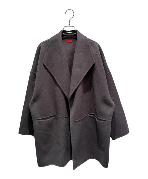 DES PRES（デ プレ）DES PRES (デ プレ) ダブルフェイスメルトンオープンカラーショートコート グレー サイズ:36の古着・服飾アイテム