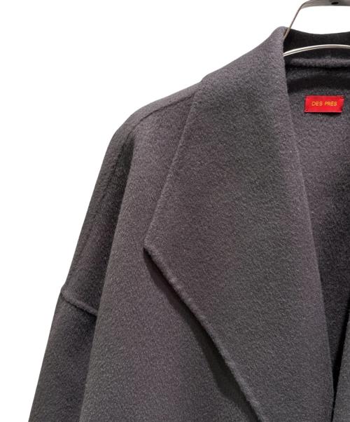 DES PRES（デ プレ）DES PRES (デ プレ) ダブルフェイスメルトンオープンカラーショートコート グレー サイズ:36の古着・服飾アイテム