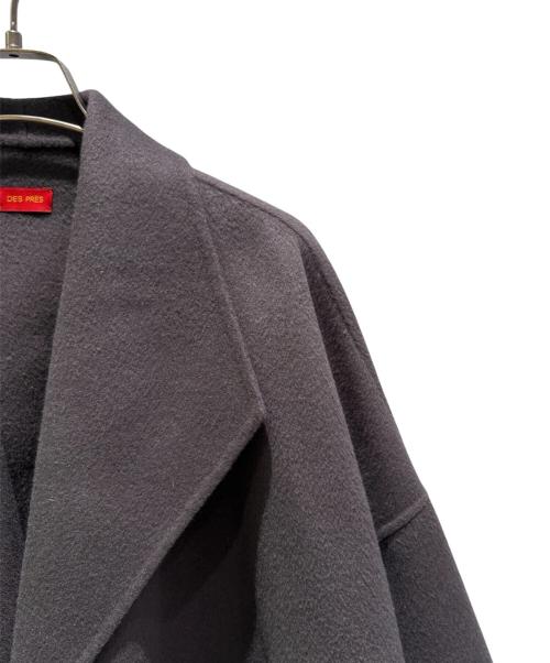 DES PRES（デ プレ）DES PRES (デ プレ) ダブルフェイスメルトンオープンカラーショートコート グレー サイズ:36の古着・服飾アイテム