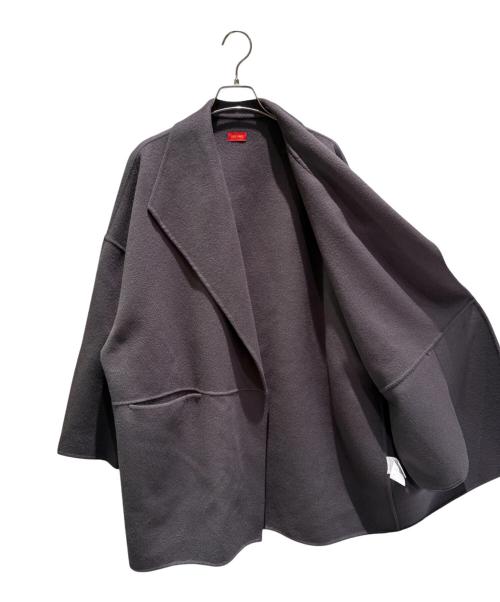 DES PRES（デ プレ）DES PRES (デ プレ) ダブルフェイスメルトンオープンカラーショートコート グレー サイズ:36の古着・服飾アイテム