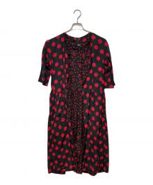 COMME des GARCONS（コムデギャルソン）の古着「レーヨンポリ ドットワンピース」｜レッド×ブラック