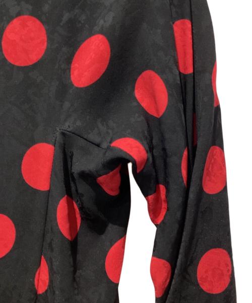 COMME des GARCONS（コムデギャルソン）COMME des GARCONS (コムデギャルソン) レーヨンポリ ドットワンピース レッド×ブラック サイズ:XSの古着・服飾アイテム