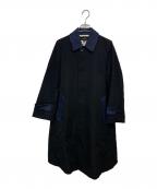 tricot COMME des GARCONSトリココムデギャルソン）の古着「デニム切替ステンカラーコート」｜ブラック